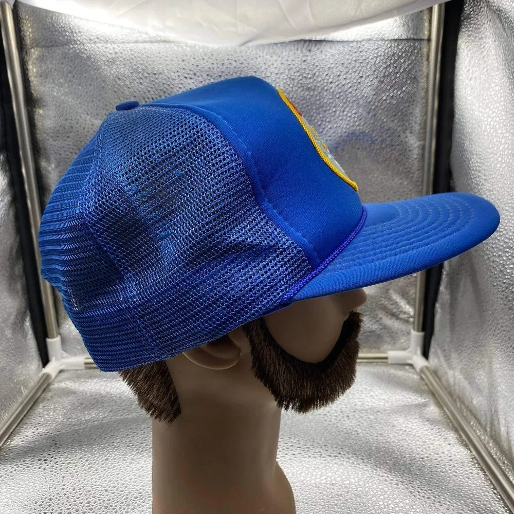 A&M‎ Cincinnati Ohio Trucker Hat Mens OSFA Blue Mesh Snapback Vintage Souvenir